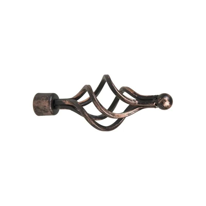Terminale bastone tenda Ciorciola in ferro nero Ø 20 mm 1 pz