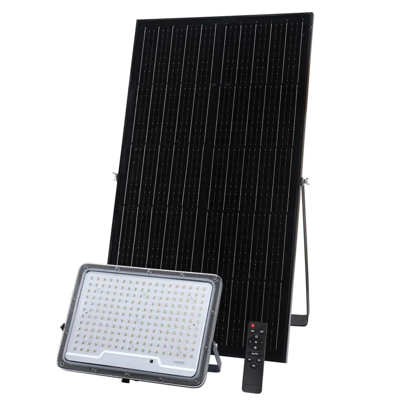 Proiettore LED solare in alluminio con pannello solare separato 6200 lm