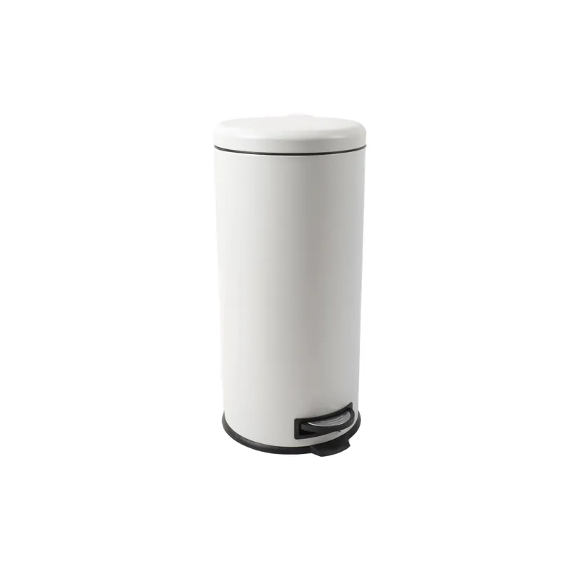 Pattumiera a pedale in metallo 30 l bianco