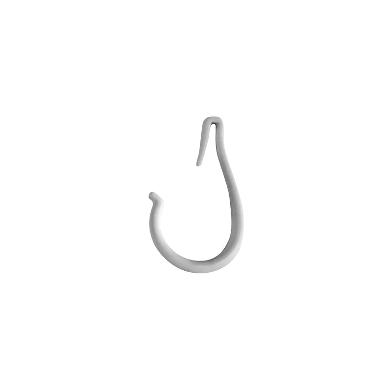 Anello in plastica per bastone tenda universale bianco 8 pz