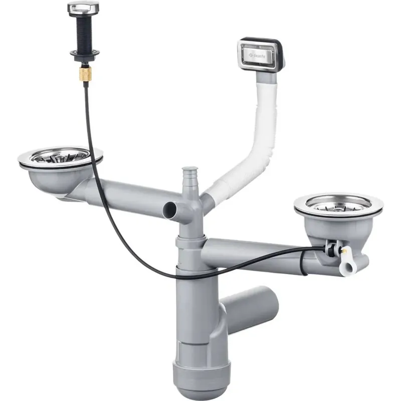 Kit di scarico per lavello in granito 1,5 e 2 vaschetta 36x36x6 cm