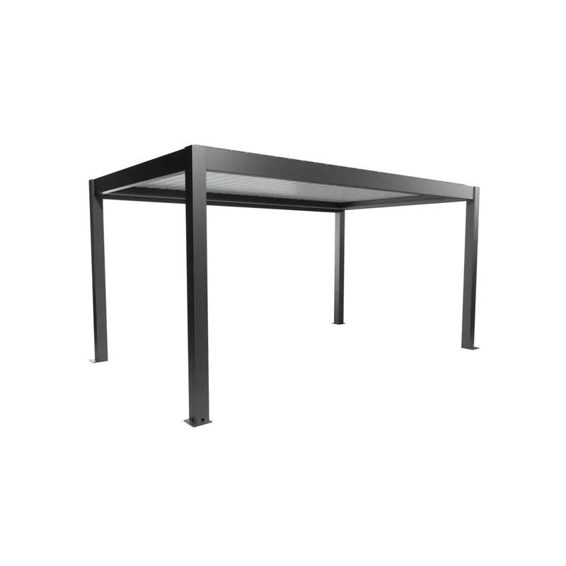 Pergola in metallo Biohort 5 m x 3 m grigio scuro-bianco