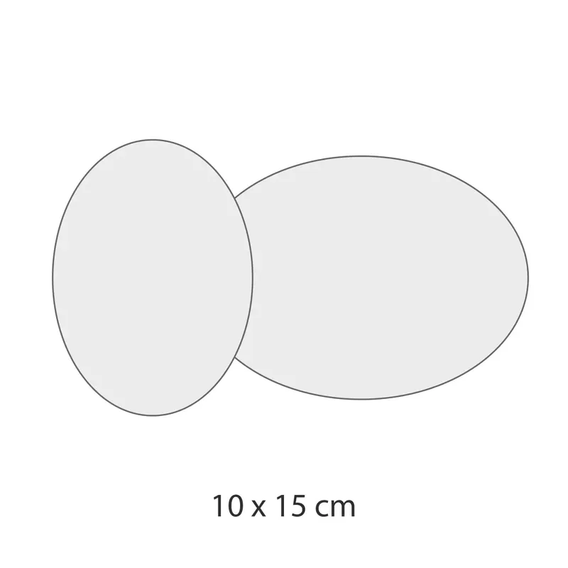 Cartone telato ovale 10x15 cm