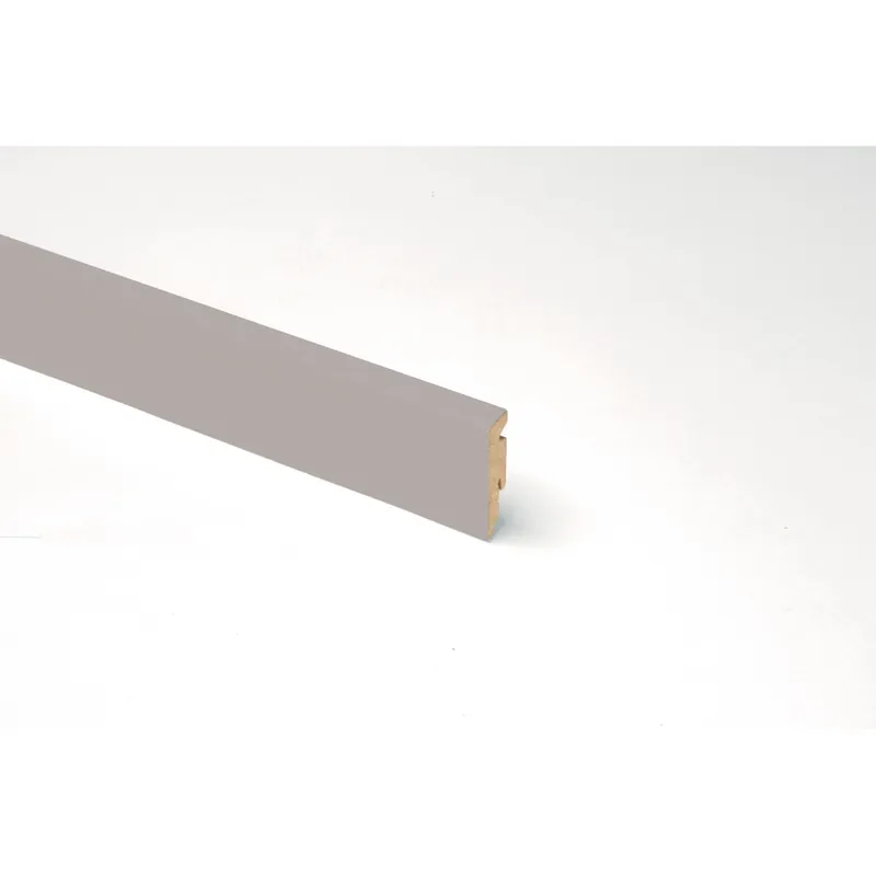 Battiscopa in MDF grigio tortora H 5,8 cm