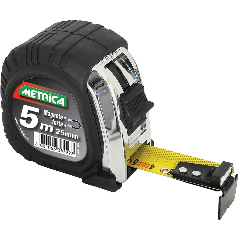 Metrica flessometro con magnete 25 mm x 5 m