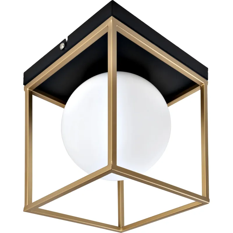 Plafoniera Jera 18x18x21,5 cm oro nera