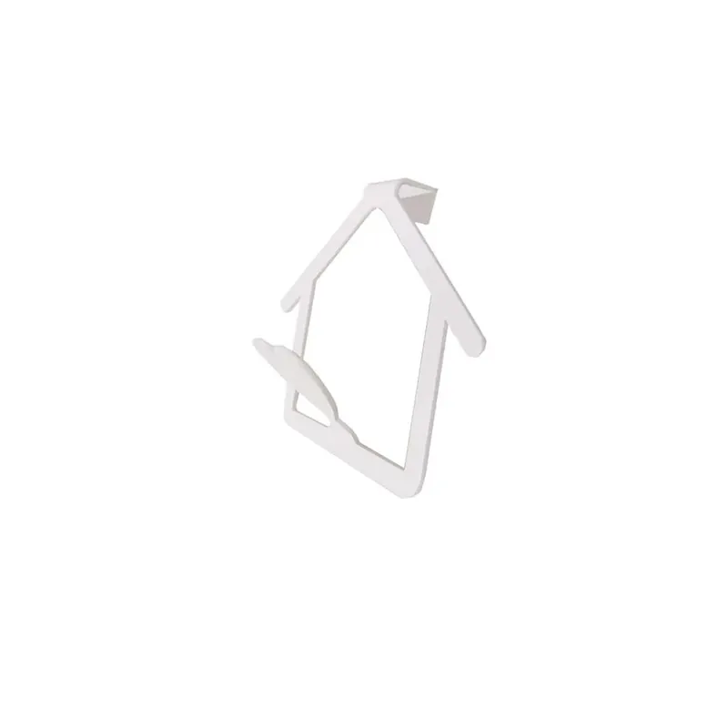 Appendiabiti da porta 1 posto casa con cuore bianco opaco
