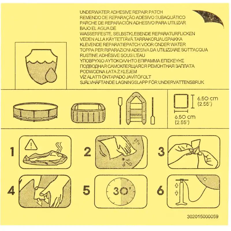 Toppe di riparazione Bestway autoadesive Impermeabili 10 pz