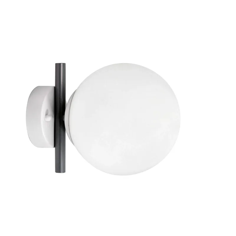 Applique Seby 16x21 cm argento e bianco