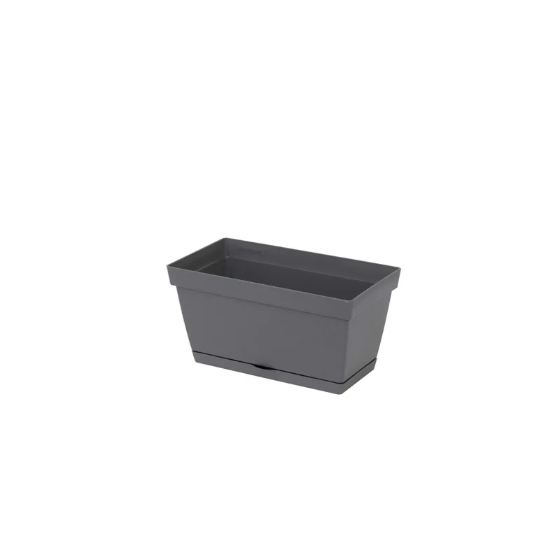 Mini cassetta in plastica riciclata c/s Mymood 22 cm grigio fumo