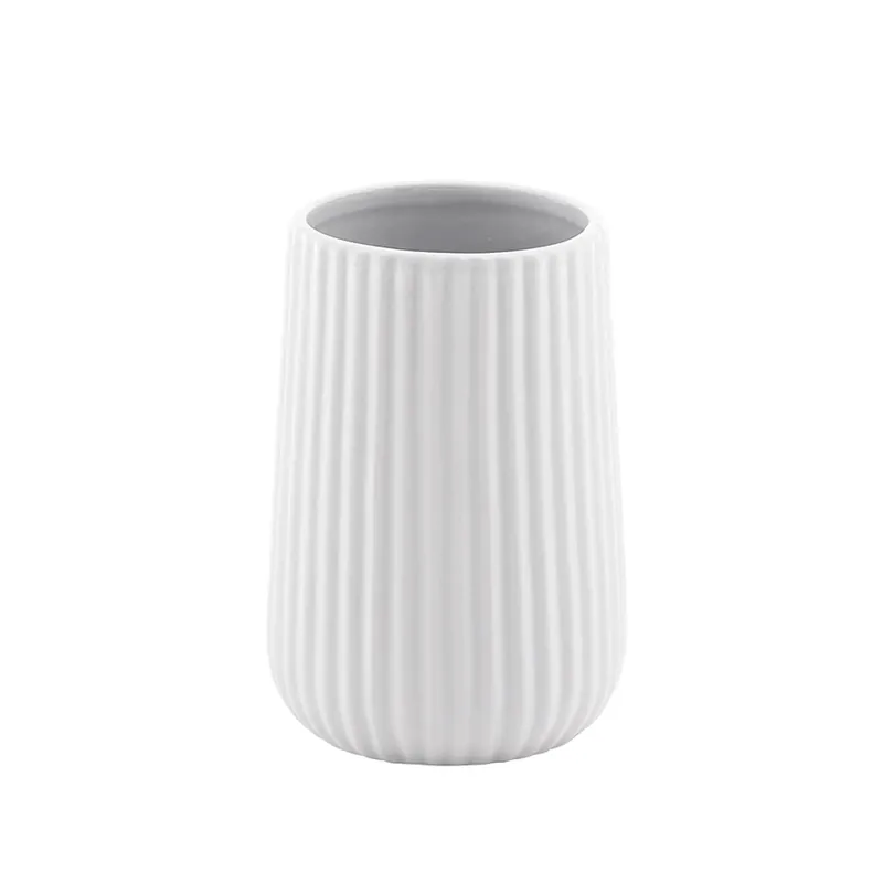 Portaspazzolini Marika in ceramica bianco