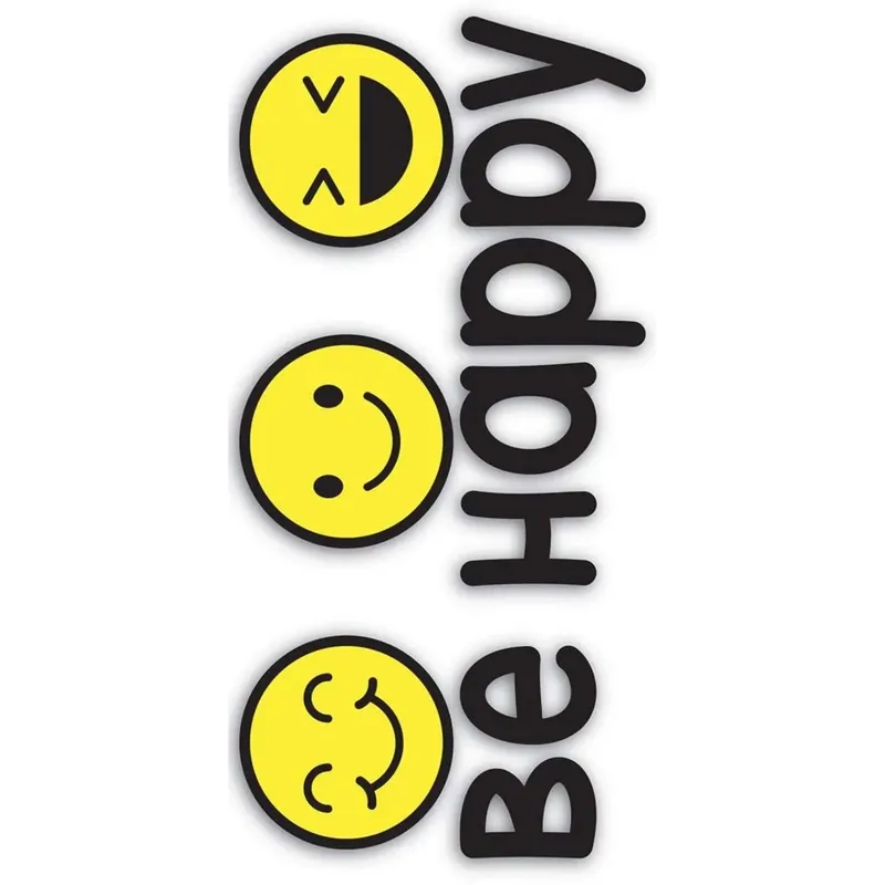Sticker autoadesivo in foam 1FG 15x31 cm Be happy
