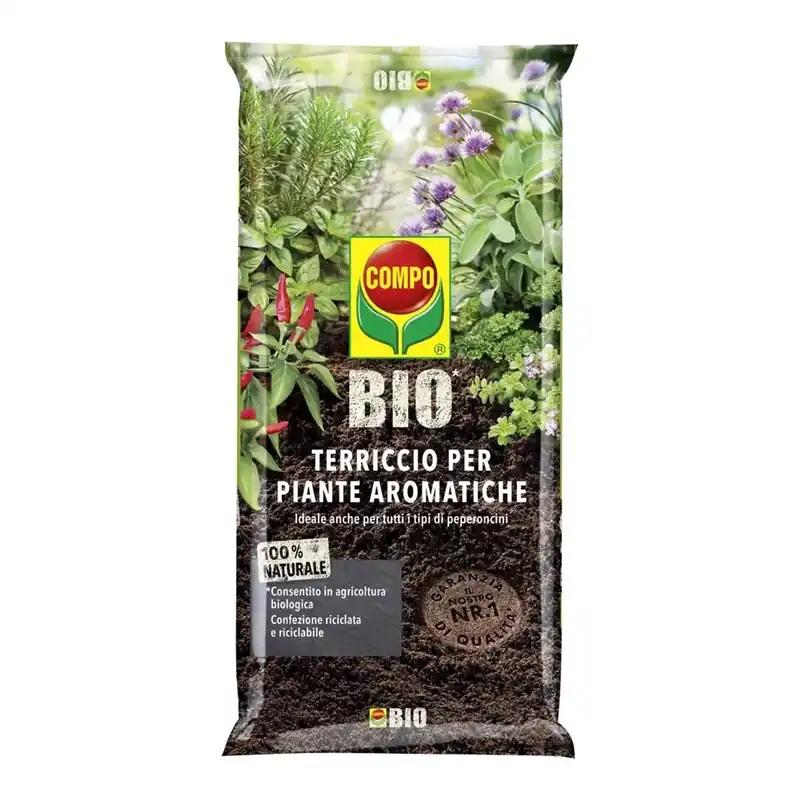 Terriccio per Piante Aromatiche COMPO BIO 10 l