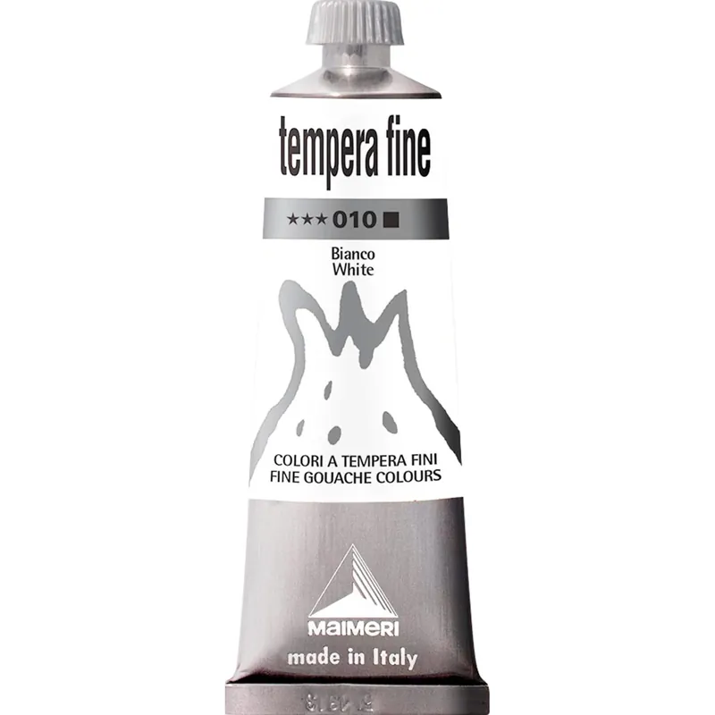 Colore tempera fine bianco 60 ml