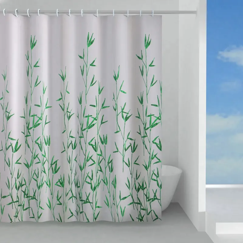 Tenda doccia Eucalipto in tessuto 120x200 cm verde