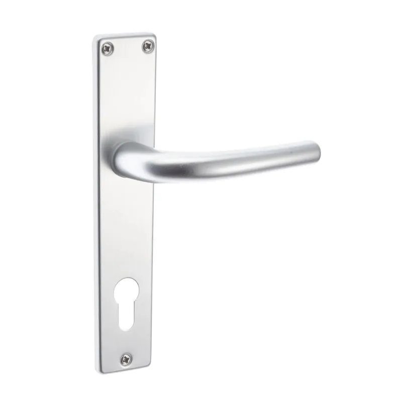 Maniglia Uno alluminio placca foro Yale argento