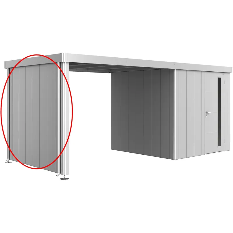 Parete laterale per casetta Biohort Neo 2A/2B/2C/2D argento met