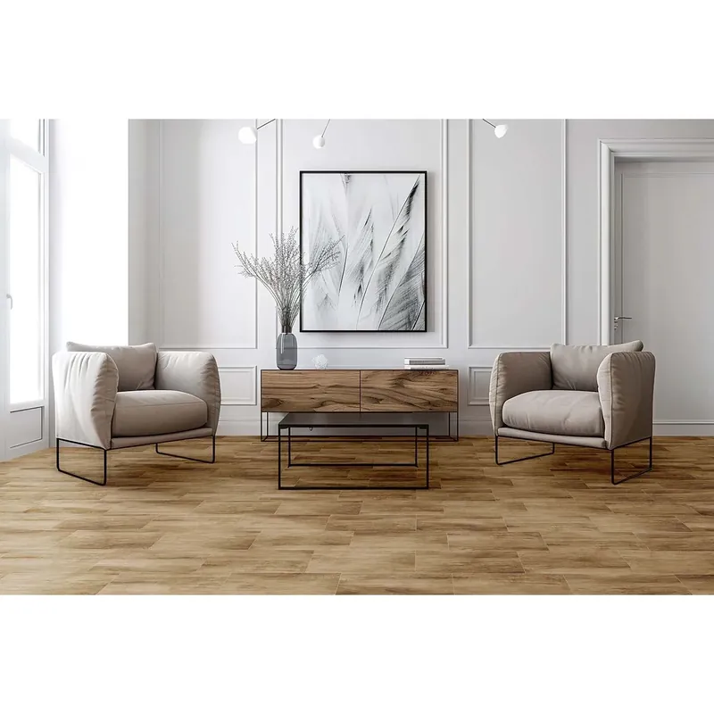 Piastrella in gres porcellanato int. Ea-Barric rovere 20x60,4 cm 1,21 m²