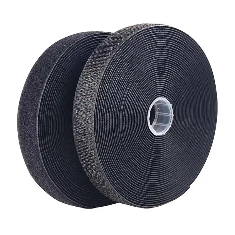 Nastro a strappo da cucire H20 mm nero 15m gancio + 15m asola