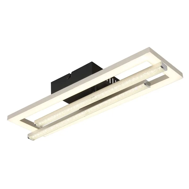 Plafoniera LED Highway 2860 lm bianco neutro 40x37,5 cm nero-nichel