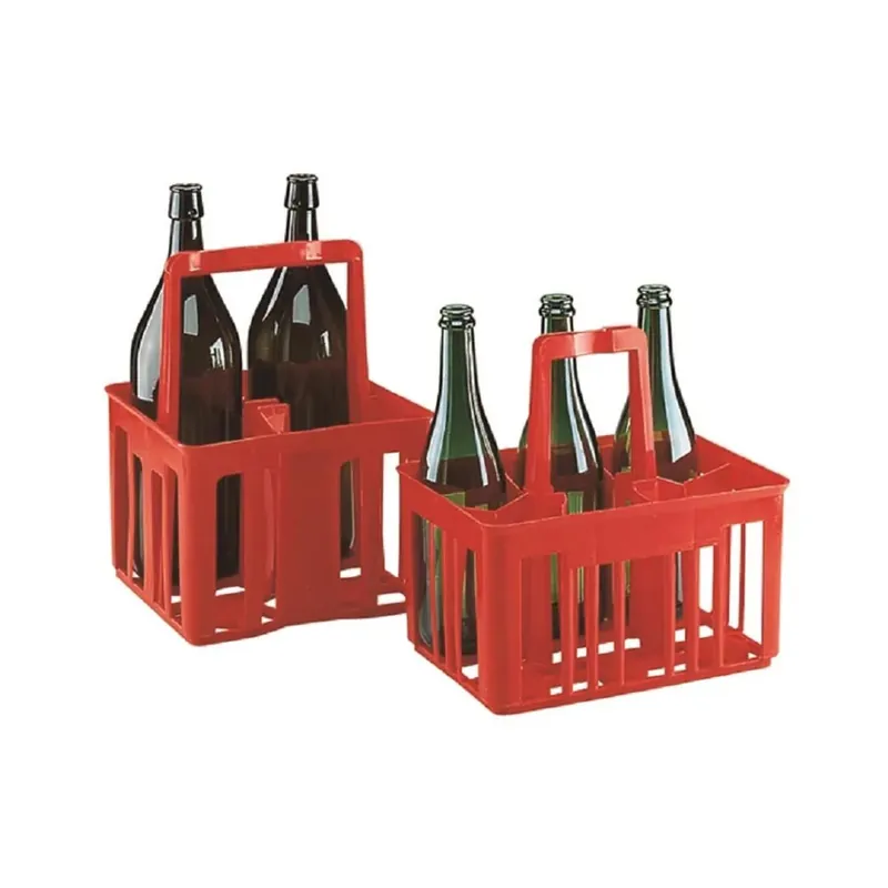 Portabottiglie vino cestello 4 posti rosso