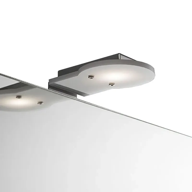 Lampada con faretto LED per specchi Atollo in plexiglass satinato