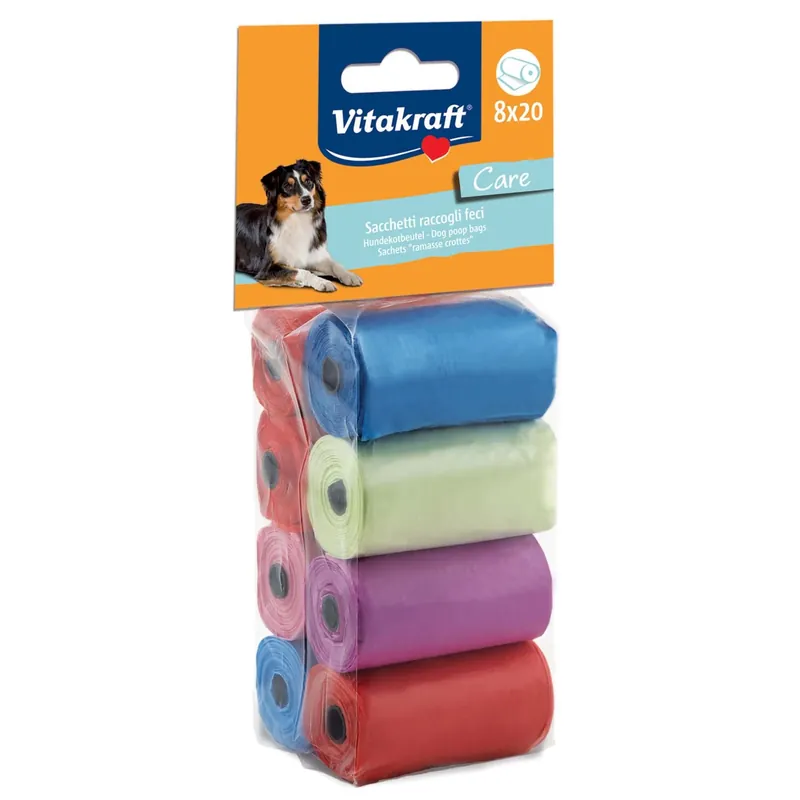 Sacchetti raccoglifeci in plastica 8 sacchetti x 20 pz