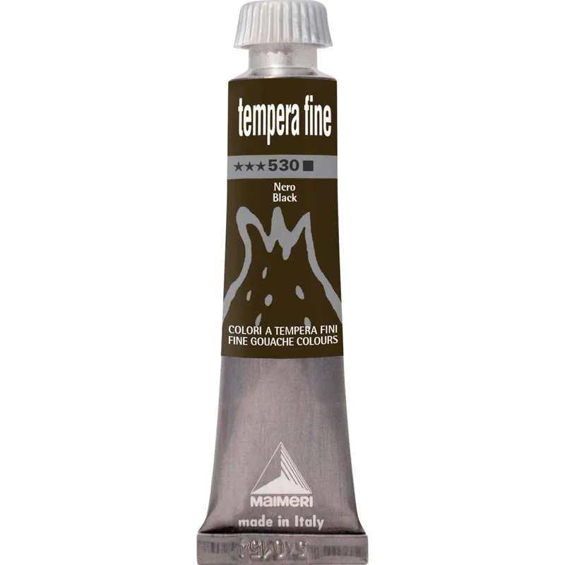 Colore tempera fine nero 20 ml