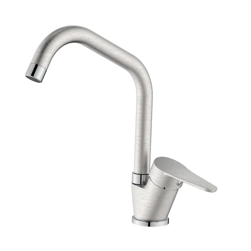 Rubinetto cucina monocomando canna alta Allen acciaio