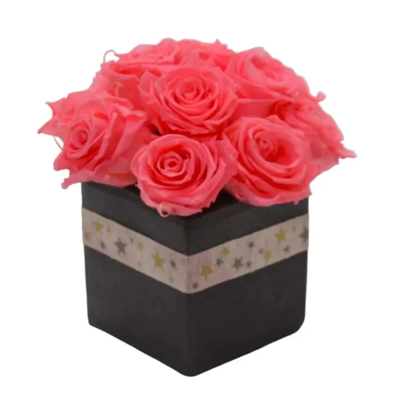 Composizione rosa stabilizzata ceramica 13 rose