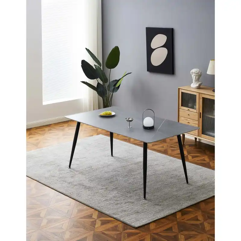Tavolo da pranzo Mila cemento 160x90x75 cm