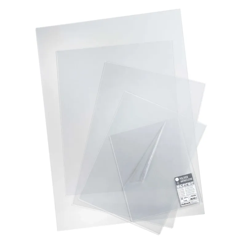 Lastra in polistirene antiriflesso Poliver 50x70 cm sp 1,2 mm trasparente