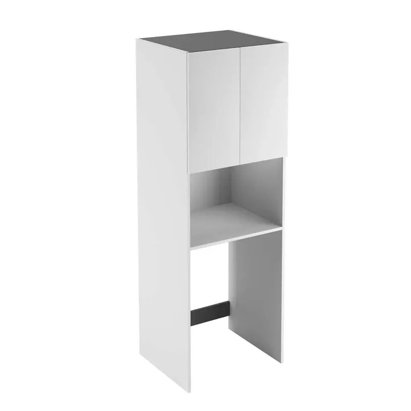 Mobile bagno colonna nobilitato portalavatrice 2 ante vano sup L70xH205xP62 cm