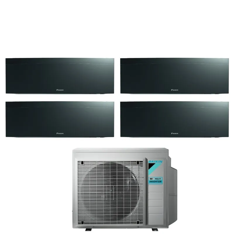 Climatizzatore Condizionatore Daikin Bluevolution Quadri Split Inverter serie EMURA BLACK III 7+7+12+12 con 4MXM68N R-32 Wi-Fi Integrato 7000+7000+12000+12000 Colore Nero - Garanzia Italiana