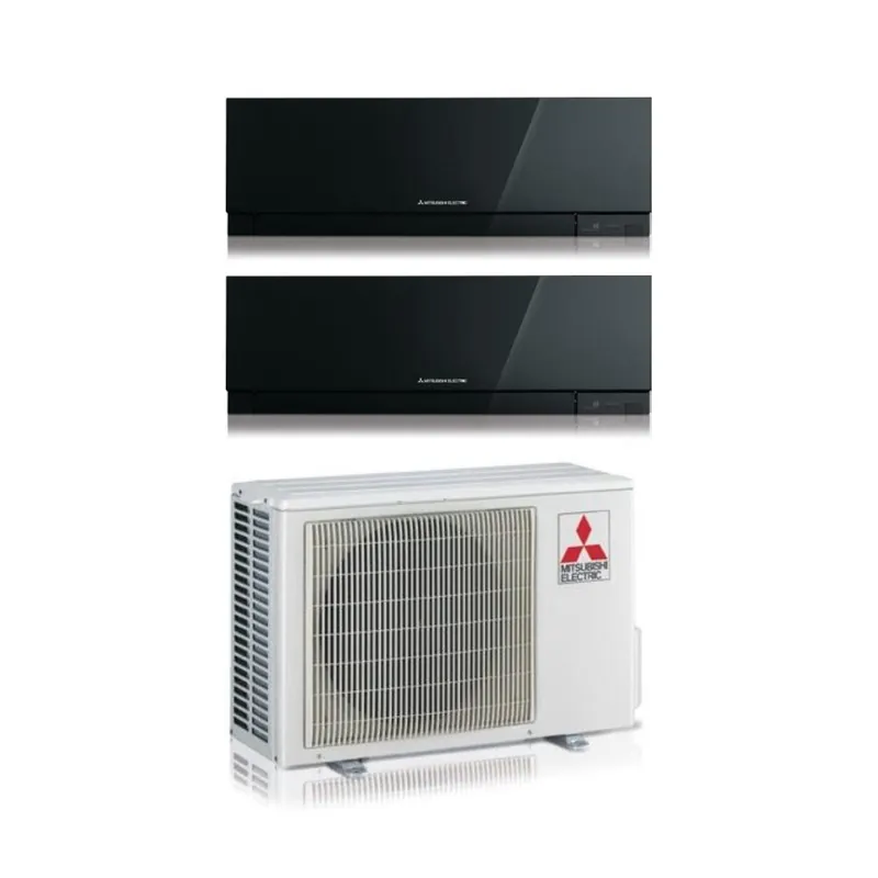 Condizionatore Dual Split Mitsubishi Electric Kirigamine Zen Black 7+18 con MXZ-2F53VF R-32 Wi-Fi Integrato Nero