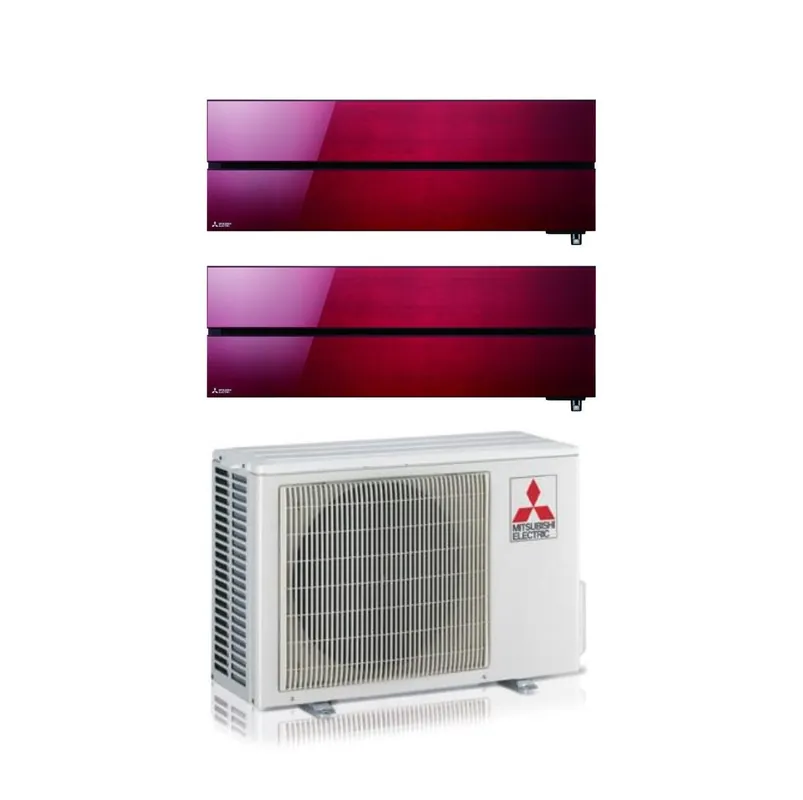 Condizionatore Dual Split Mitsubishi Electric Kirigamine Style Ruby Red 12+12 con MXZ-2F53VF R-32 Wi-Fi Integrato Rosso