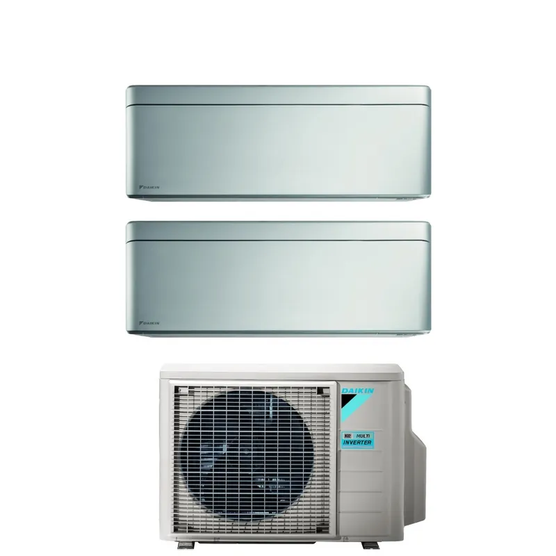 Condizionatore Dual Split Daikin Stylish Total Silver 12+15 con 2MXM68A R-32 Wi-Fi Integrato Grigio Garanzia Italiana
