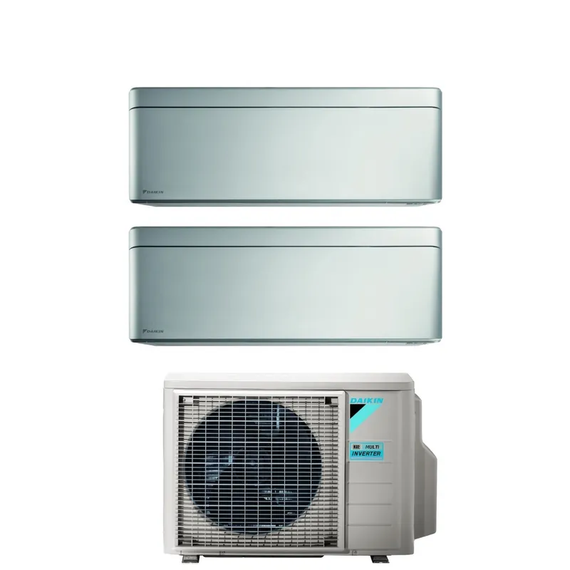Condizionatore Dual Split Daikin Stylish Total Silver 7+9 con 2MXM40A R-32 Wi-Fi Integrato Grigio Garanzia Italiana