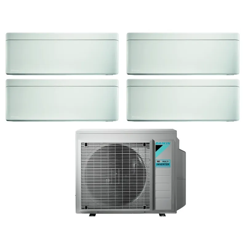 Climatizzatore Condizionatore Daikin Bluevolution Quadri Split Inverter serie STYLISH WHITE 5+5+9+18 con 4MXM68N R-32 Wi-Fi Integrato 5000+5000+9000+18000 Colore Bianco - Garanzia Italiana