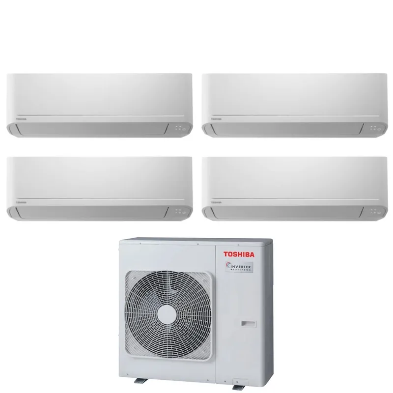 Climatizzatore Condizionatore Toshiba Quadri Split Inverter serie SEIYA 10+13+13+13 (9+12+12+12) RAS-4M27U2AVG-E R-32 Wi-Fi Optional 10000+13000+13000+13000 (9000+12000+12000+12000)