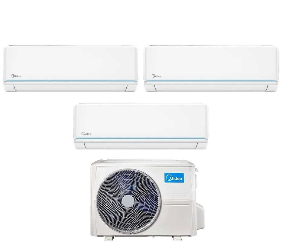 Condizionatore Trial Split Midea Evolution 9+9+18 con M3OA-27HFN8-Q R-32 Wi-Fi Integrato