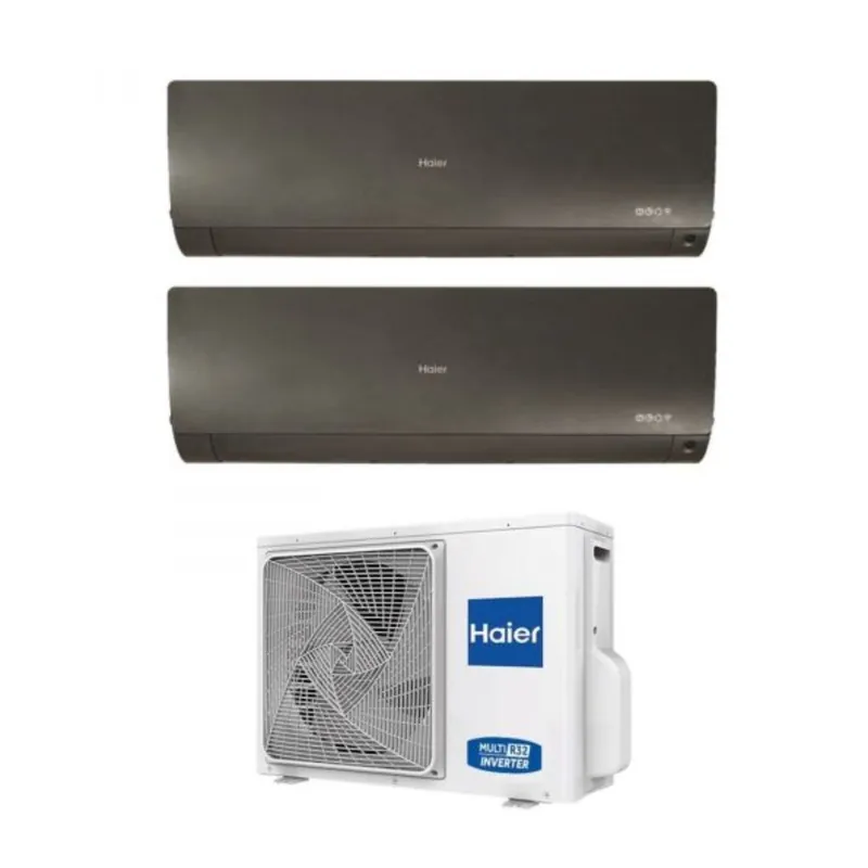 Condizionatore Dual Split Haier Flexis Plus Black 7+12 con 2U40S2SM1FA R-32 Wi-Fi Integrato Nero