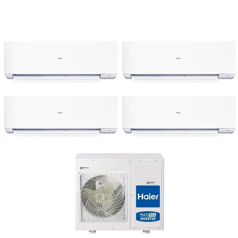 Climatizzatore Condizionatore Haier Quadri Split Inverter serie EXPERT 7+9+12+12 con 4U75S2SR5FA R-32 Wi-Fi Integrato 7000+9000+12000+12000