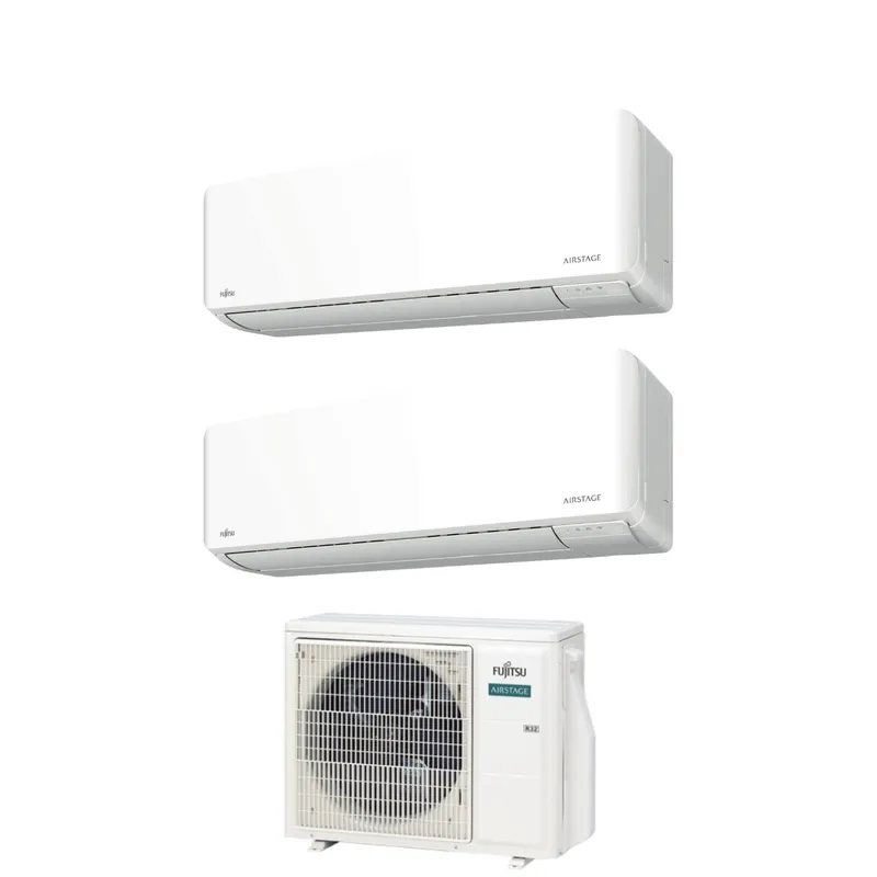 Condizionatore Dual Split Fujitsu KM Airstage 7+12 con AOEG14KBCA2 R-32 Wi-Fi Integrato