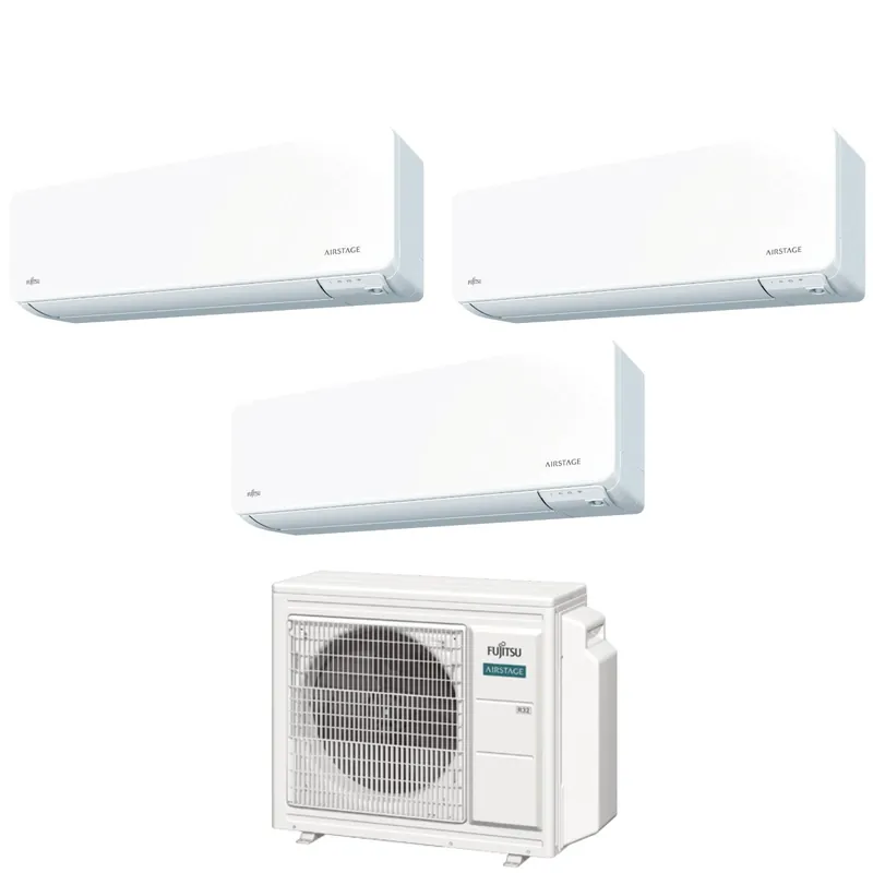 Climatizzatore Condizionatore Fujitsu Trial Split Inverter serie KG AIRSTAGE 9+12+12 con AOEG24KBCA3 R-32 Wi-Fi Integrato 9000+12000+12000