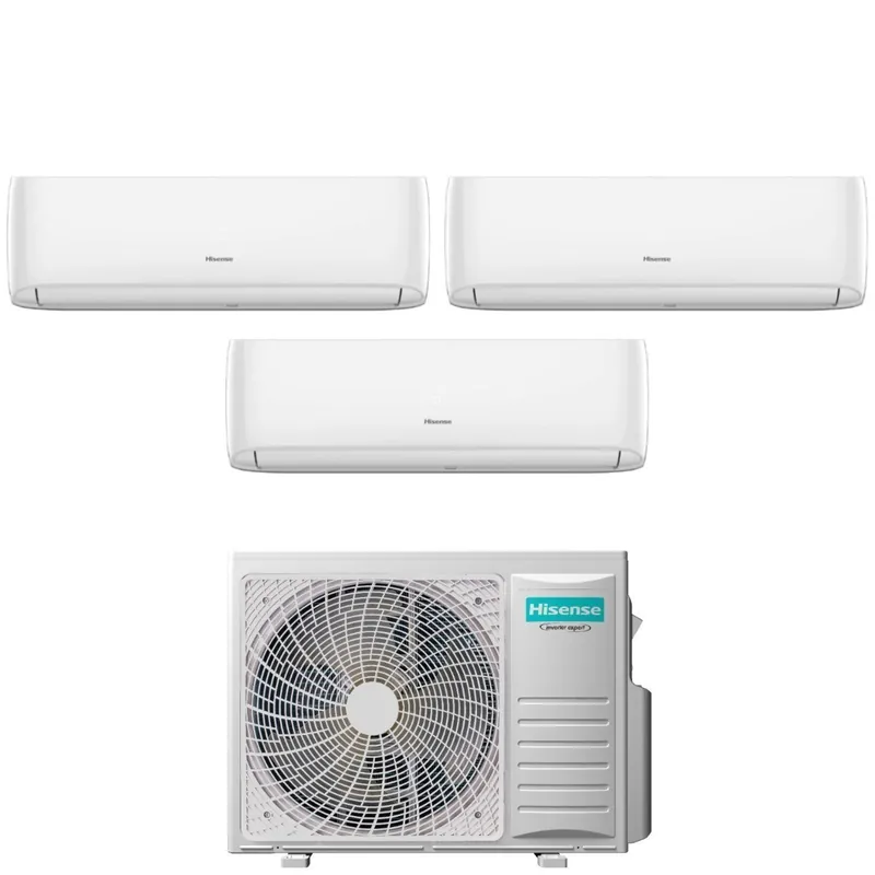 Condizionatore Trial Split Hisense Hi-Comfort 7+12+18 con 3AMW62U4RJC R-32 Wi-Fi Integrato