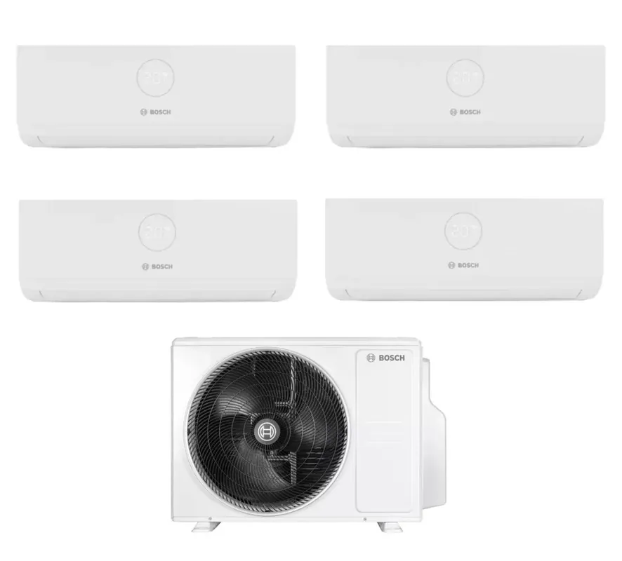 Climatizzatore Condizionatore Bosch Quadri Split Inverter serie CLIMATE 3000i 7+7+9+18 con CL5000M 105\\/4 E R-32 Wi-Fi Optional 7000+7000+9000+18000