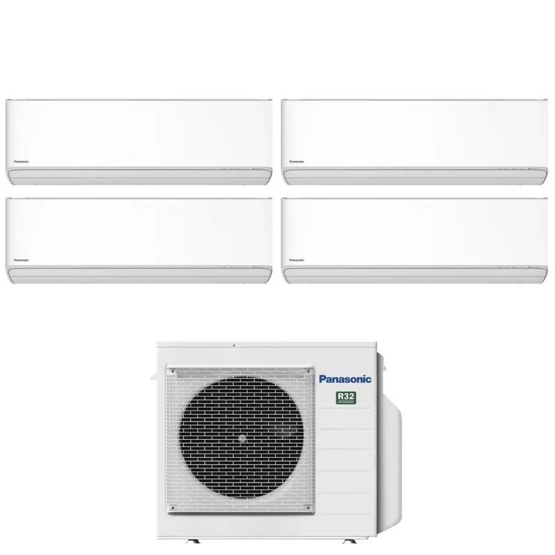 Condizionatore Quadri Split Panasonic Etherea White 7+9+12+12 con CU-4Z68TBE R-32 Wi-Fi Integrato
