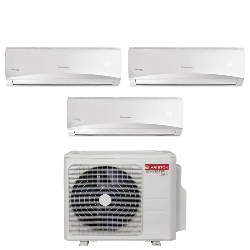 Climatizzatore Condizionatore Ariston Trial Split Inverter serie PRIOS 9+12+12 con TRIAL 80 XD0C-O R-32 Wi-Fi Optional 9000+12000+12000