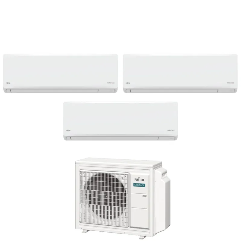 Condizionatore Fujitsu Trial Split Inverter KN AIRSTAGE 7+7+12 con AOEG18KBCA3 R-32 Wi-Fi Integrato